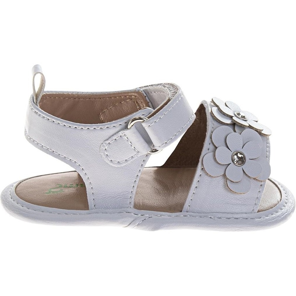 Josmo Infant Baby Girl Size 2-4 Dress Sandals Soft Sole Butterfly & Bow White - Picture 4 of 13